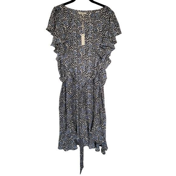 NWT Max Studio ​Plus Floral Ruffle Dress, 1X - Picture 1 of 6
